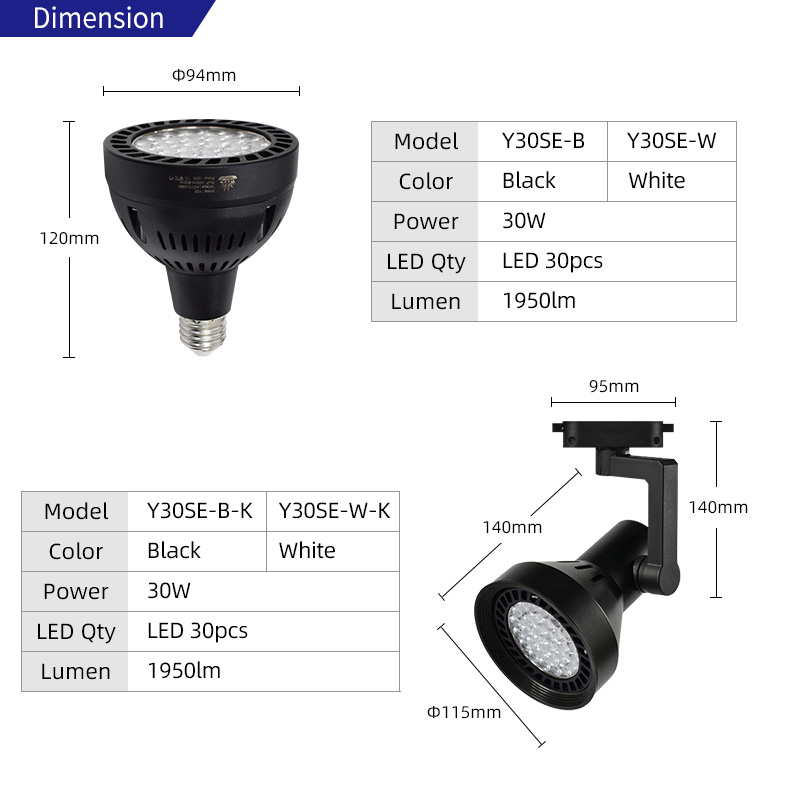 Aquarium Light - Lampu LED Spektrum Penuh Y30SE Berbahan