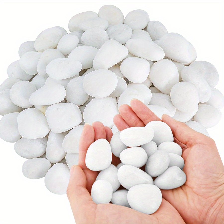 Fish Aquarium Home - 200/400g Batu Kerikil Putih Poles Tinggi