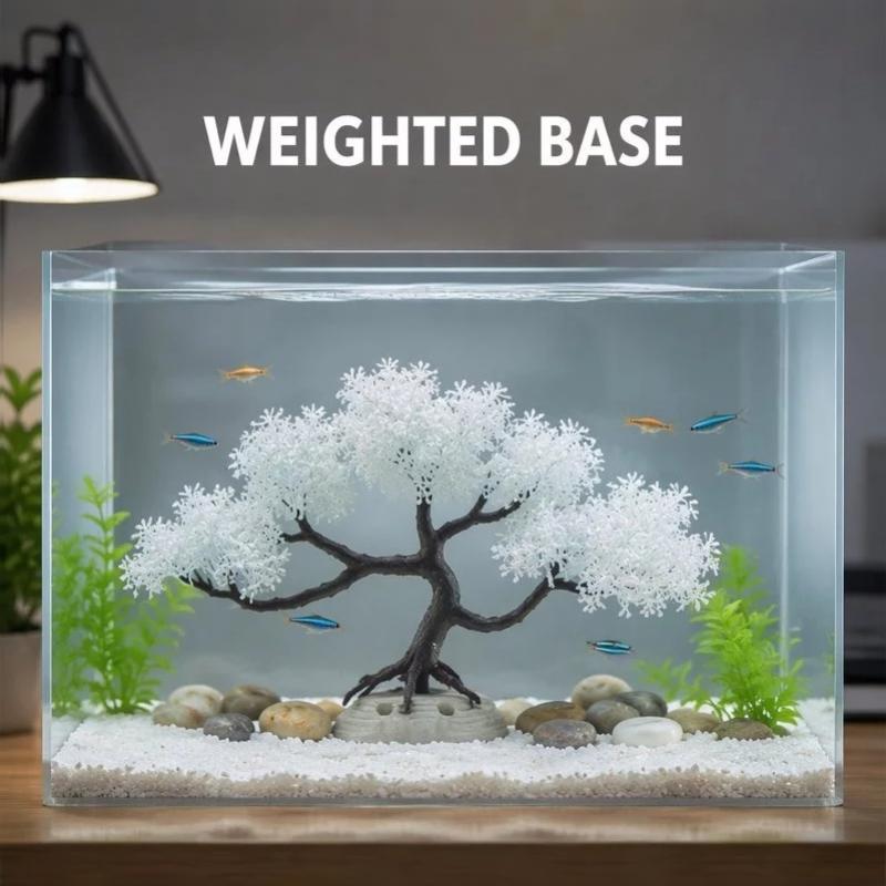 [Pohon Bonsai Buatan Berwarna  - Betta Fish Tank ulasan dan harga