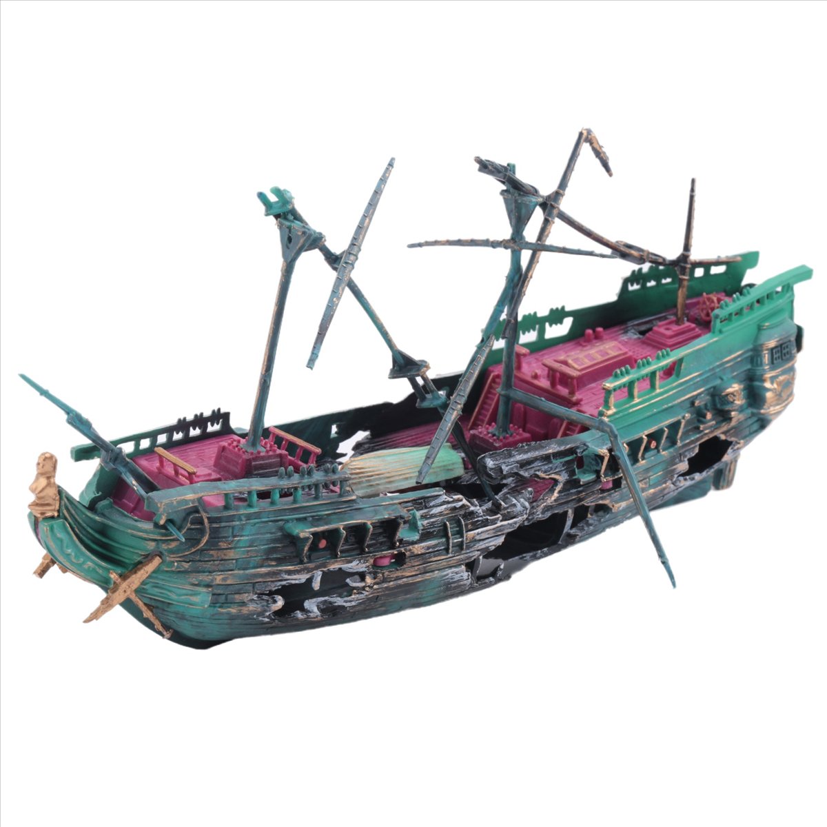 【ABFS】Set Dekorasi Kapal Karam - Aquarium Decor ulasan dan harga