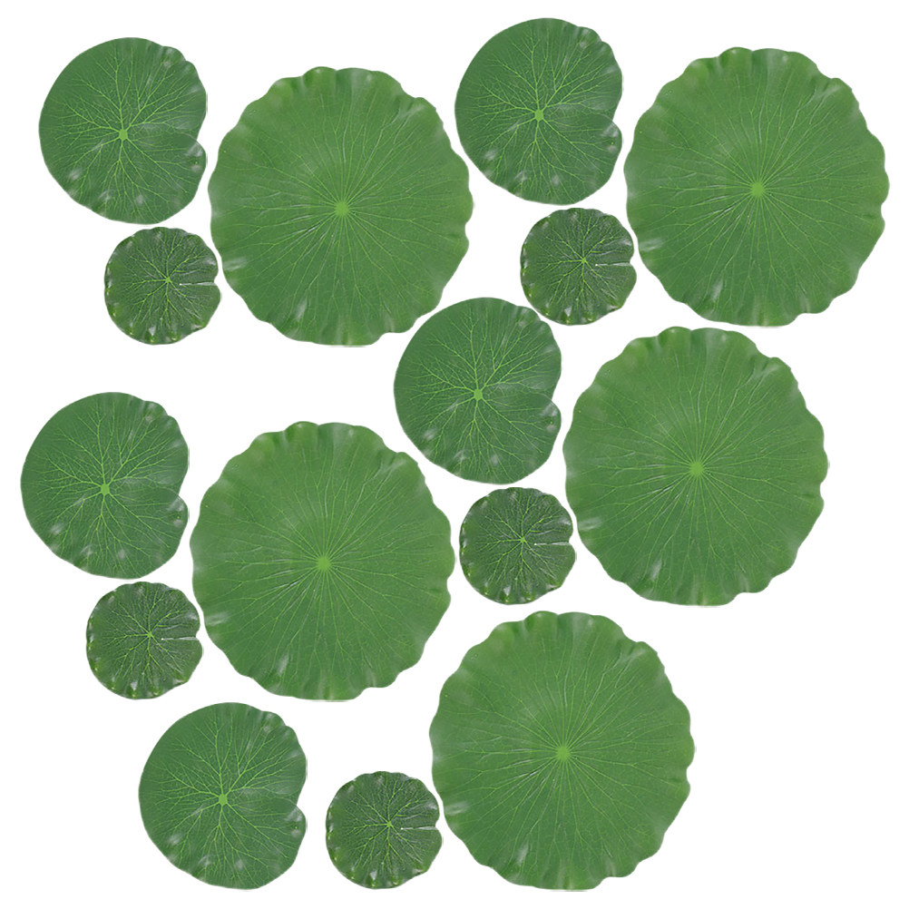 15 Buah Daun Teratai Buatan ya - Aquarium Decor ulasan dan harga