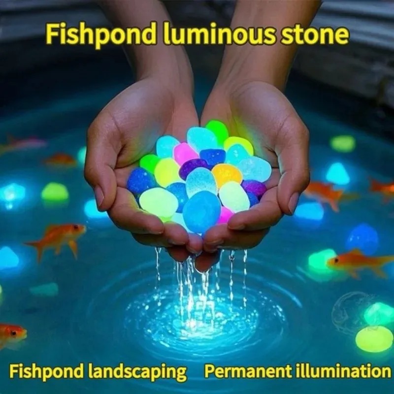 100-1000PCS Batu Bercahaya unt - Fish Tank Gravel ulasan dan harga